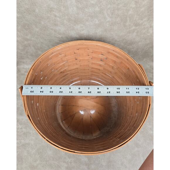 Longaberger Large Fruit Basket and Protector 13" Diameter - Picture 5 of 5